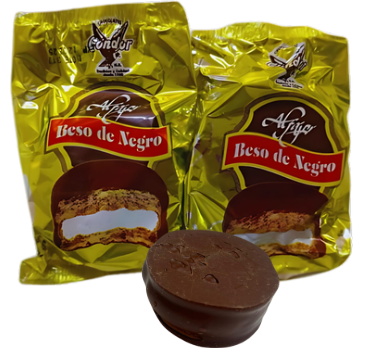 Alfajor Beso de Negro Paquete de 12 Unidades